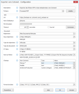 Exporter vers Cotranet.